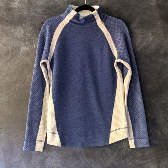 Prana Wool Blend Men's Long Sleeve Mock Neck Pullover Sweater Size Medium - Picture 1 of 13